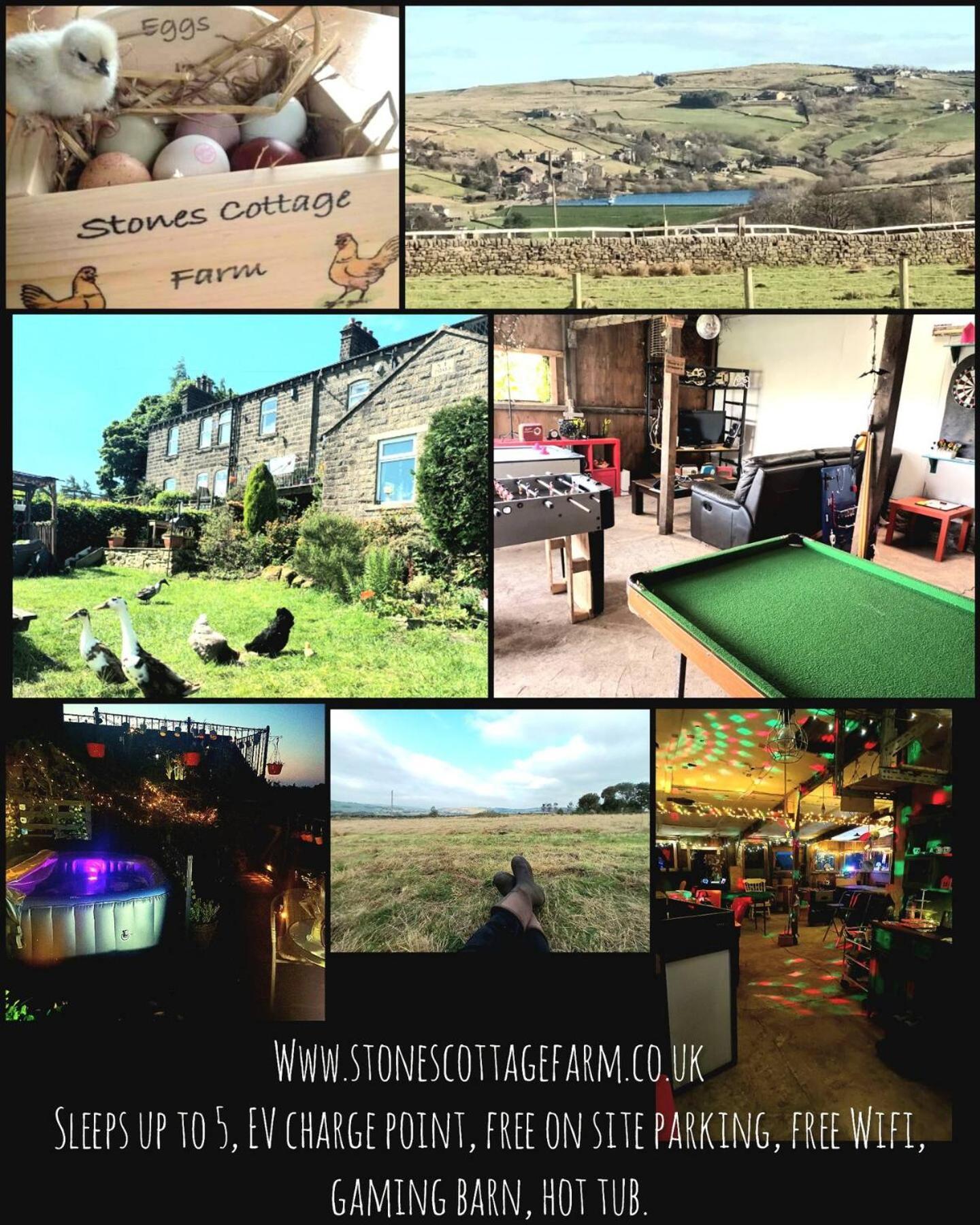 Stones Cottage Farm, Nr Haworth, Family Friendly, Work Friendly, Gaming Barn, Crafting, Free Wifi, Free Parking, Ev Point Oxenhope エクステリア 写真